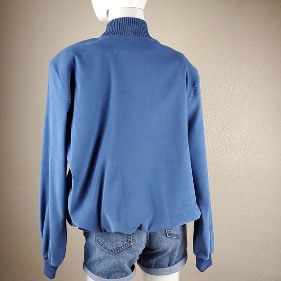 Alfred Dunner Bomber Embroidered Long Sleeves Zip Front Wool Blend Sweater SALE - Picture 5 of 6